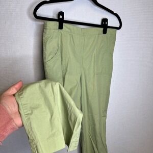 Alfred‎ Dunner Vintage 90s Y2K Women's Size 12 Green Pants Elastic Waist Cotton